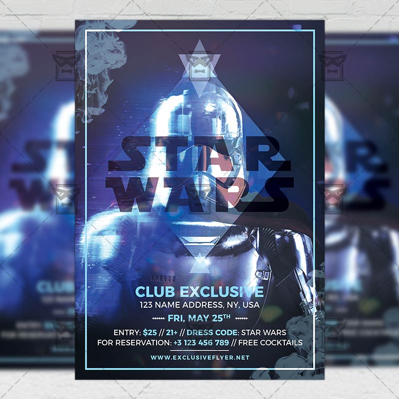 Star Wars Night Club A5 Flyer Template ExclsiveFlyer Free and