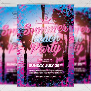 Download Summer Beach Party PSD Flyer Template Now