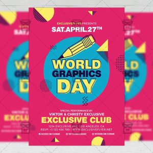 Download World Graphics Day PSD Flyer Template Now