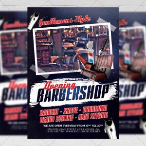 Download Barber Shop PSD Flyer Template Now