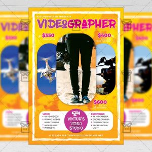 Download Videographer PSD Flyer Template Now