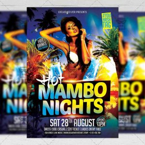 Download Hot Mambo Nights PSD Flyer Template Now