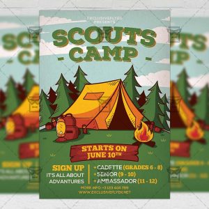 Download Scouts Camp PSD Flyer Template Now