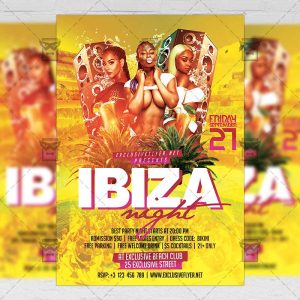 Download Ibiza Night PSD Flyer Template Now
