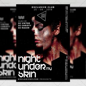 Download Under My Skin Night PSD Flyer Template Now