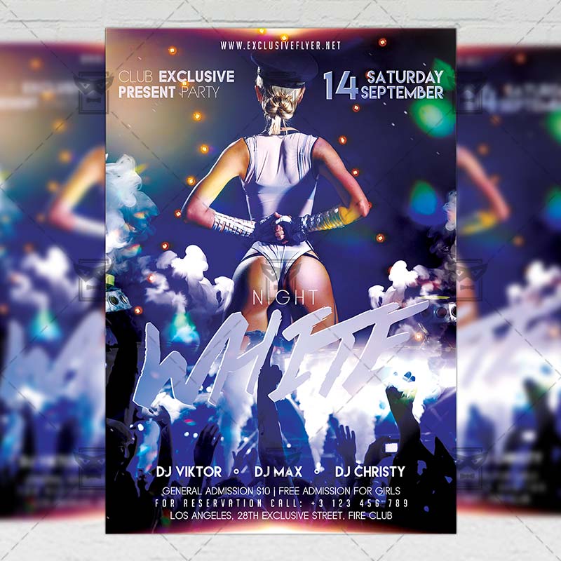 white night club a5 flyer template night clubs flyers