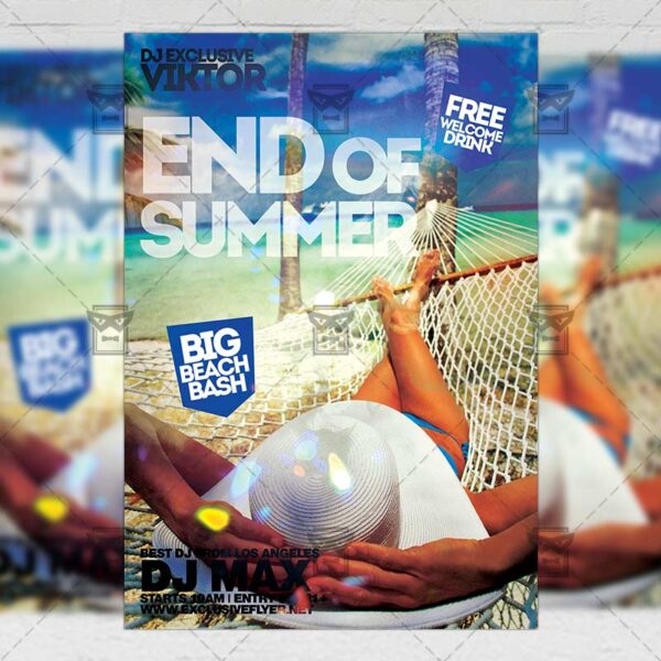 Download End of Summer PSD Flyer Template Now