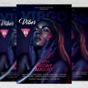 Download Virgo Vibes PSD Flyer Template Now