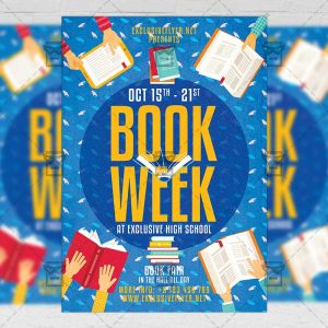 Download Book Week PSD Flyer Template Now