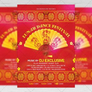 Download Lunar Dance Festival PSD Flyer Template Now