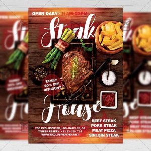 Download Steak House PSD Flyer Template Now