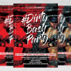 Download Dirty Bash Party PSD Flyer Template Now