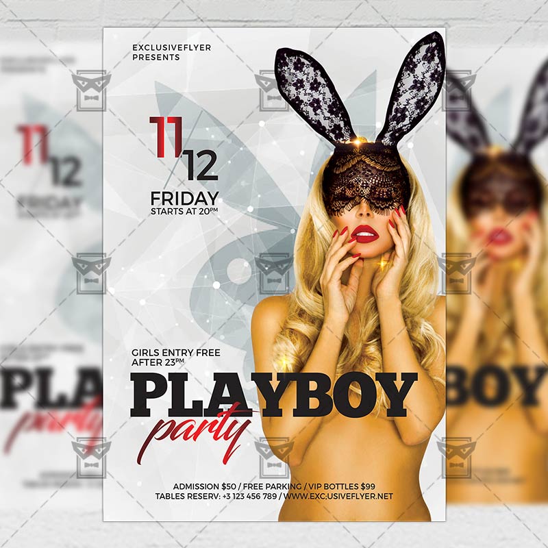 Playboy Night Flyer - Club A5 Template | ExclsiveFlyer | Free and Premium P...