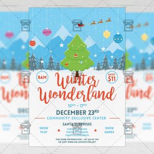 Download Winter Wonderland PSD Flyer Template Now