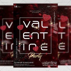 Download V-Day Party PSD Flyer Template Now
