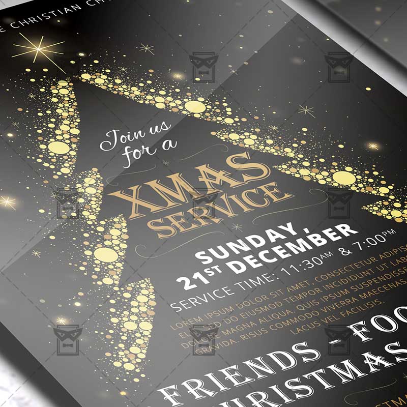 christmas service flyer church a5 template christmas invite template free