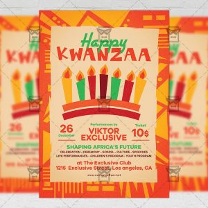 Download Happy Kwanzaa PSD Flyer Template Now