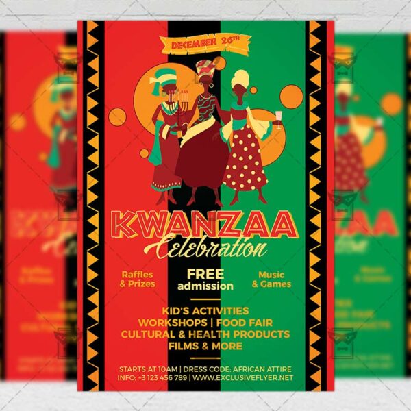 Download Kwanzaa Celebration PSD Flyer Template Now
