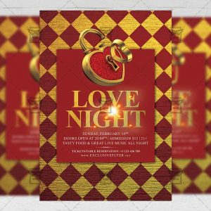 Download Love Night PSD Flyer Template Now