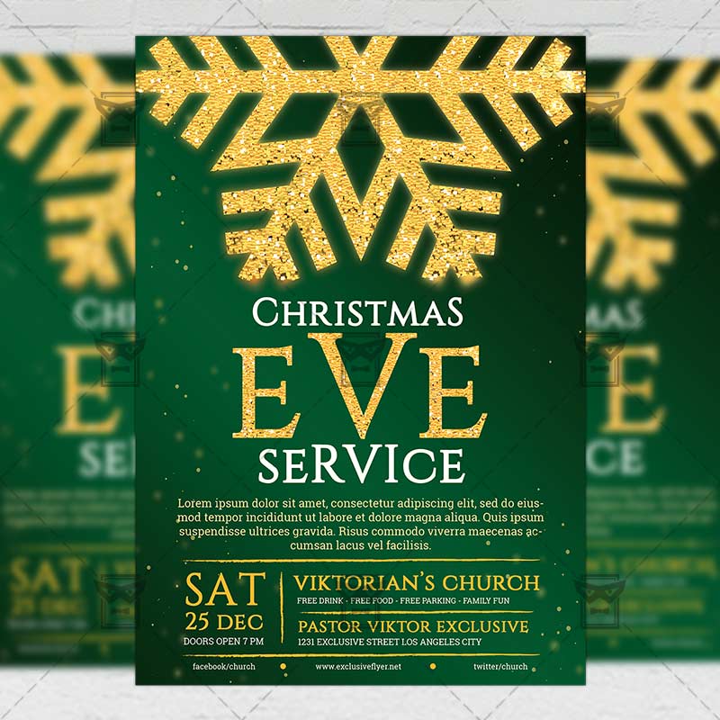 xmas service flyer church a5 template christmas flyer