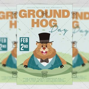 Download Ground Hog Day PSD Flyer Template Now