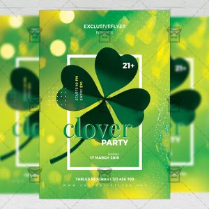Download Clover Party PSD Flyer Template Now