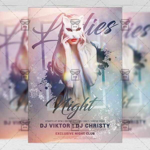 Download Ladies Club Night PSD Flyer Template Now