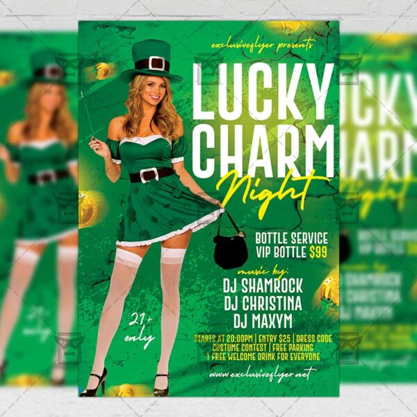 Download Lucky Charm Night PSD Flyer Template Now
