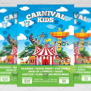 Download Spring Kids Carnival PSD Flyer Template Now