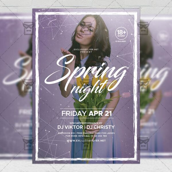 Download Spring Night PSD Flyer Template Now