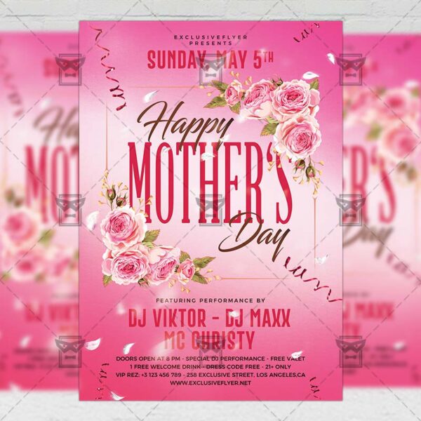 Download Happy Mother Day 2019 PSD Flyer Template Now