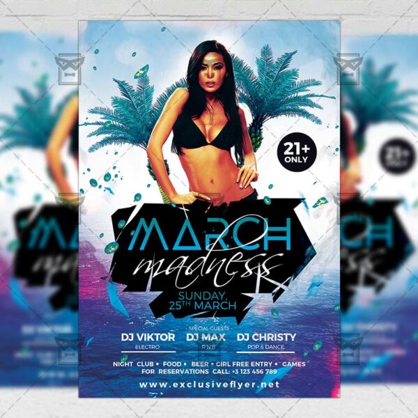 Download March Madness Night PSD Flyer Template Now