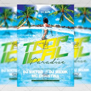 Download Tropical Paradise PSD Flyer Template Now