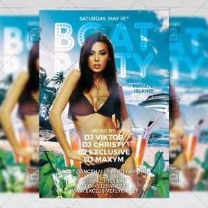 Download Boat Party PSD Flyer Template Now