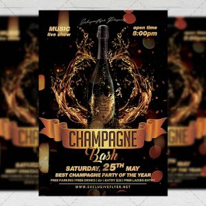 Download Champagne Bash PSD Flyer Template Now