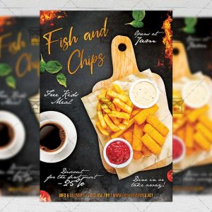 Download Fish and Chips PSD Flyer Template Now