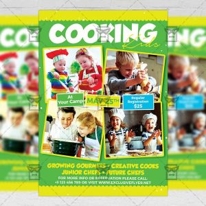 Download Kids Cookout Classes PSD Flyer Template Now
