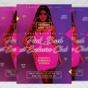 Download Pink Bash PSD Flyer Template Now