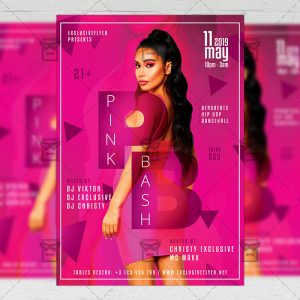 Download Pink Bash Night PSD Flyer Template Now