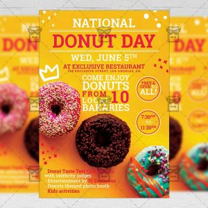 Download National Donut Day PSD Flyer Template Now