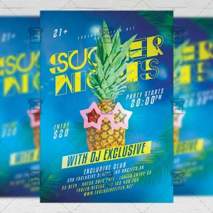Download Summer Nights PSD Flyer Template Now
