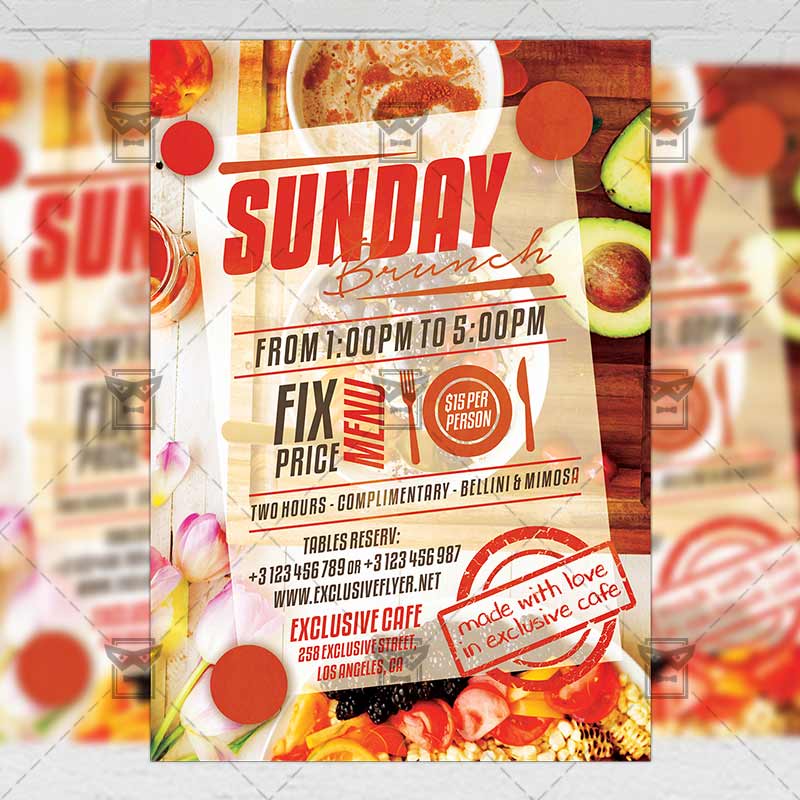 Sunday Brunch - Food A5 Template | ExclsiveFlyer | Free and Premium PSD ...