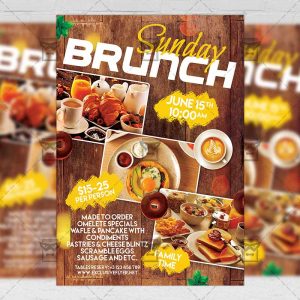 Download Sunday Brunch Event PSD Flyer Template Now