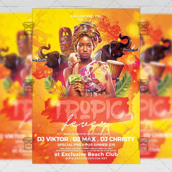 Download Tropic Fever PSD Flyer Template Now