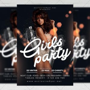 Download Girls Party Night PSD Flyer Template Now