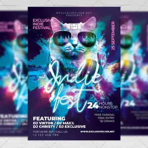 Download Indie Fest PSD Flyer Template Now