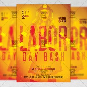 Download Labor Day Bash Flyer PSD Flyer Template Now