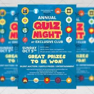 Download Quiz Night PSD Flyer Template Now