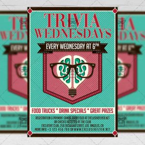 Download Trivia Wednesdays PSD Flyer Template Now