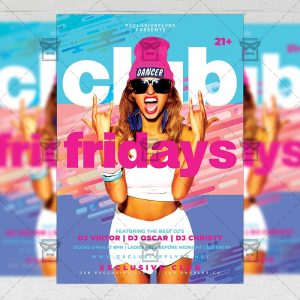 Download Club Fridays PSD Flyer Template Now